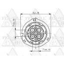 Csatlakozóház, 4 pólusú, 2,5mm, 