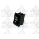 Mini billenőkapcsoló, 12V/16A, 3 láb, fekete, On-Off-On-0