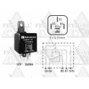 Általános relé, 12V/2x20A, 5 láb Általános relé, 12V/2x20A, 5 láb-0