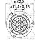 5 pól kerek csatlakozó ház -1